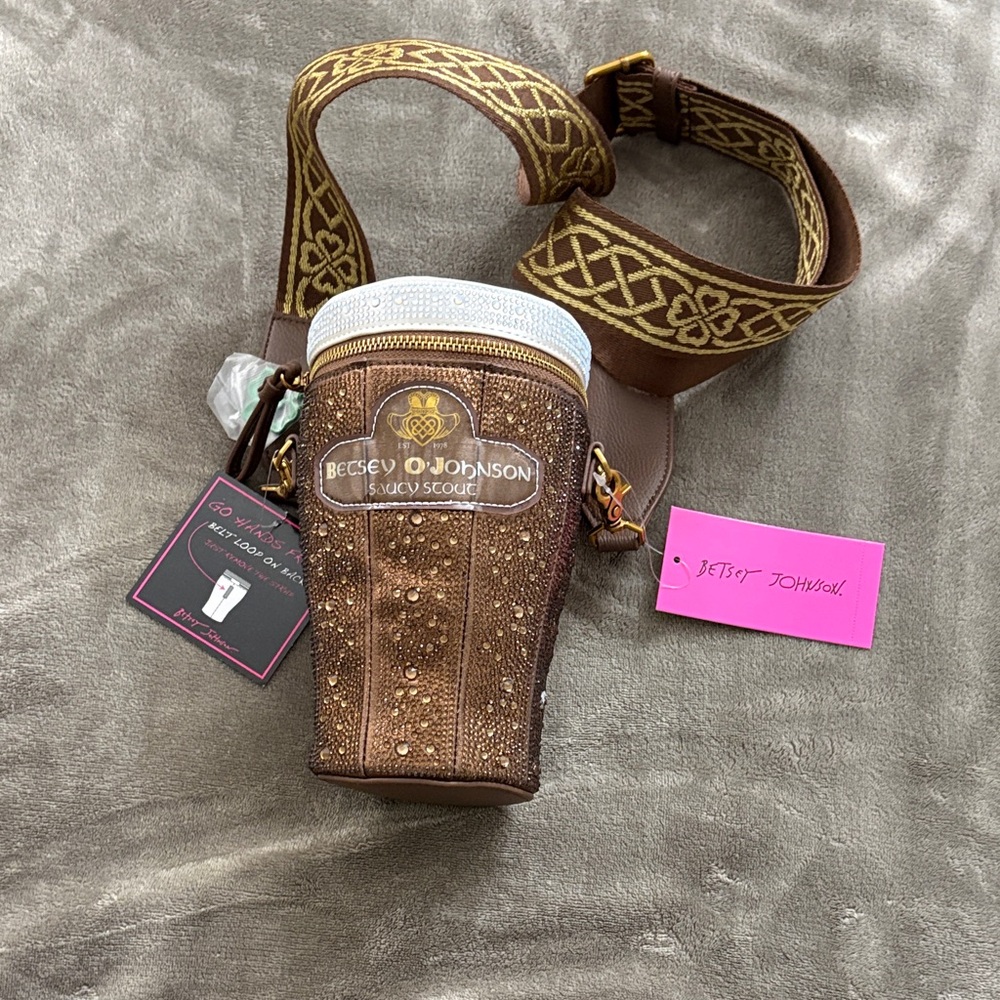 Betsey Johnson Saucy Stout Rhinestone Crossbody Bag